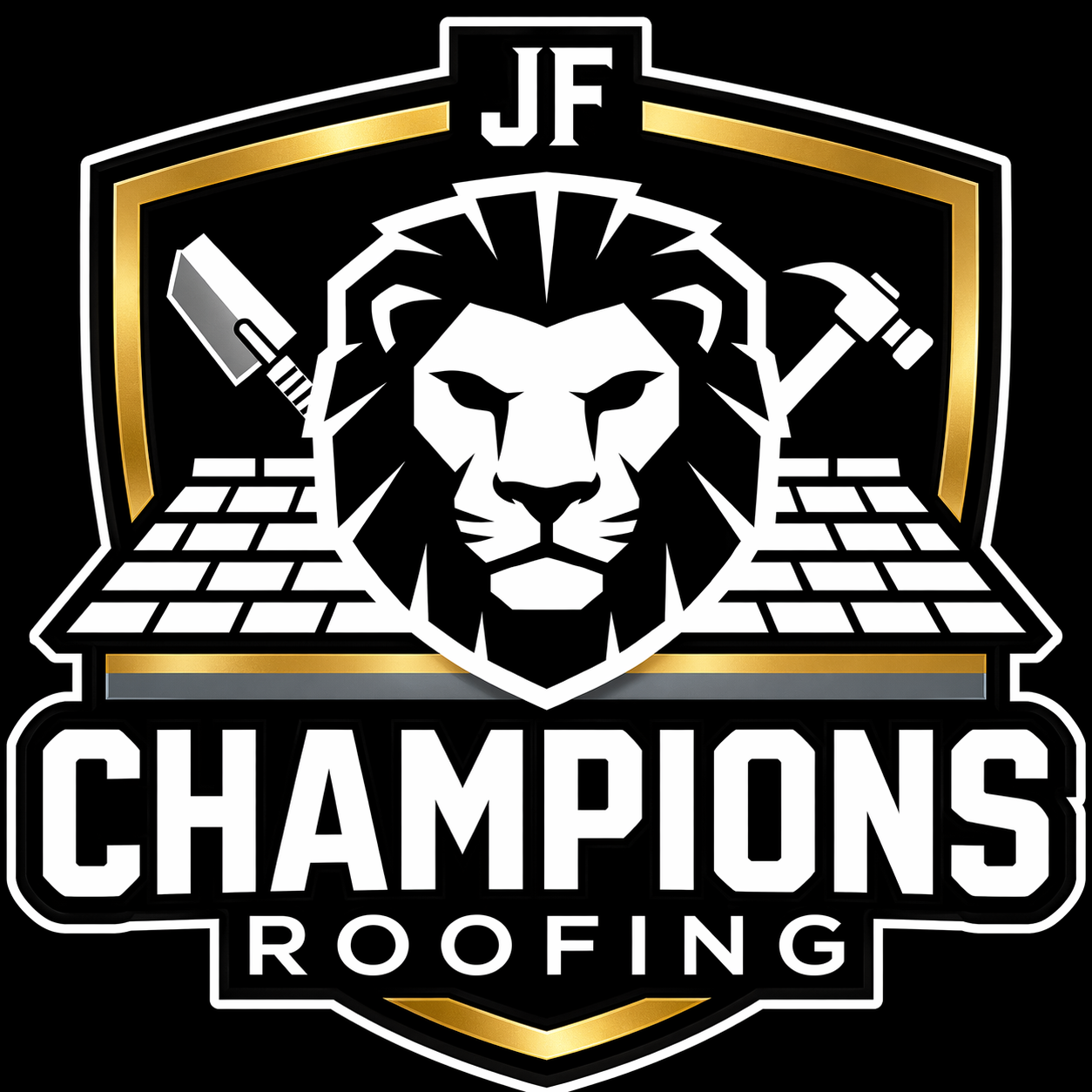 JF Champions Roofing & Remodeling — Houston Roofing & Remodeling lion shield logo